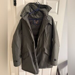 Woolrich Men's Grey Military Parka